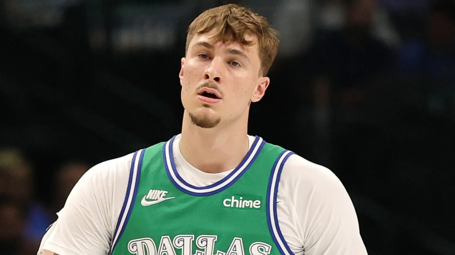 Cooper Flagg looks on