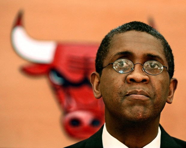 Bill Cartwright, a former Chicago Bulls player or assistant coach for five of the six Bulls NBA championship teams of the 1990s, was named coach of the team on Friday, Dec. 28, 2001, at the team's practice center in Deerfield. (AP Photo/Stephen J. Carrera)