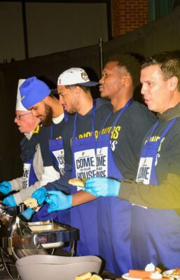 Pacers Sports & Entertainment (PS&E) Community event, feeding members of the Indianapolis community, in November of 2025 at Gainbridge Fieldhouse. Photo taken by Tiffany Nmose.