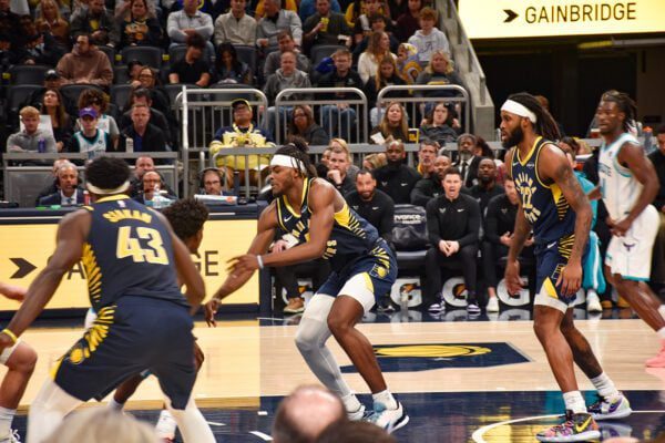 Charlotte Hornets and Indiana Pacers NBA professional basketball game at Gainbridge Fieldhouse in downtown Indianapolis, Indiana in November of 2025. Photo taken by Tiffany Nmose of the Indianapolis Recorder and Indiana Minority Business Magazine.