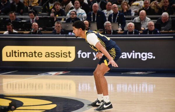 Charlotte Hornets and Indiana Pacers NBA professional basketball game at Gainbridge Fieldhouse in downtown Indianapolis, Indiana in November of 2025. Photo taken by Tiffany Nmose of the Indianapolis Recorder and Indiana Minority Business Magazine.