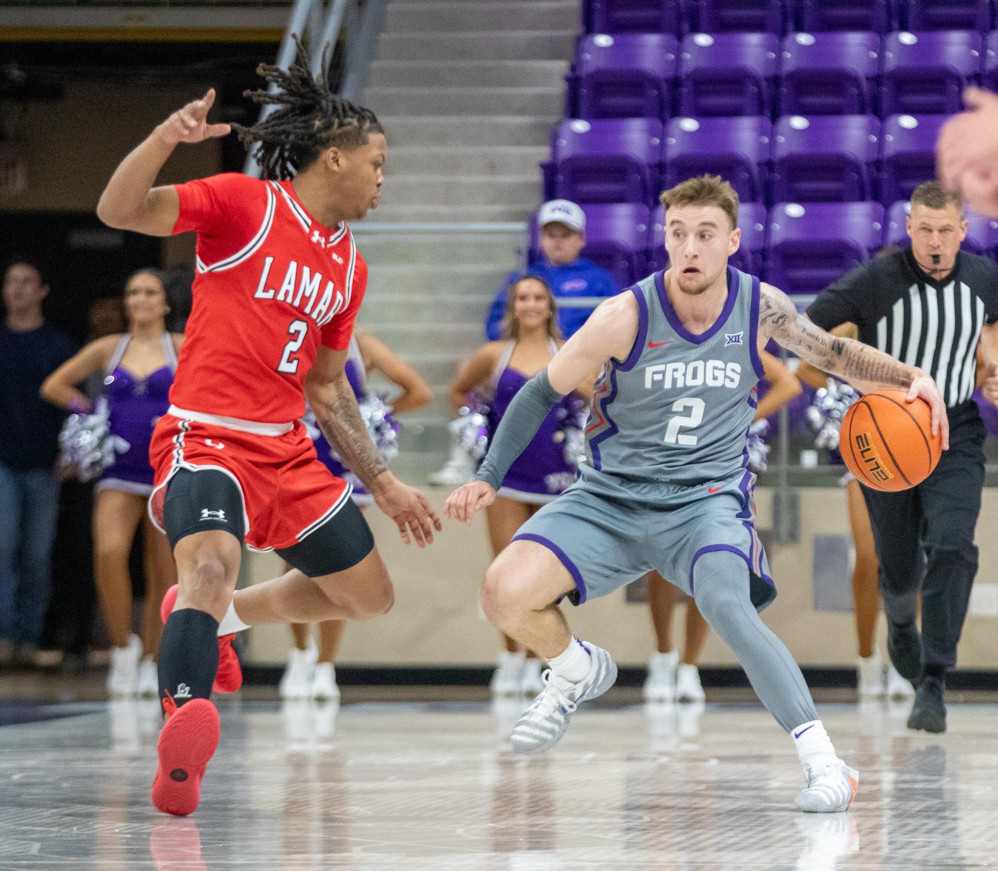 A second-half surge helped TCU men's basketball hold off Lamar 78-65.