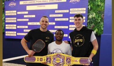 The Lakers hosted a pickleball tournament with a surprise name winning