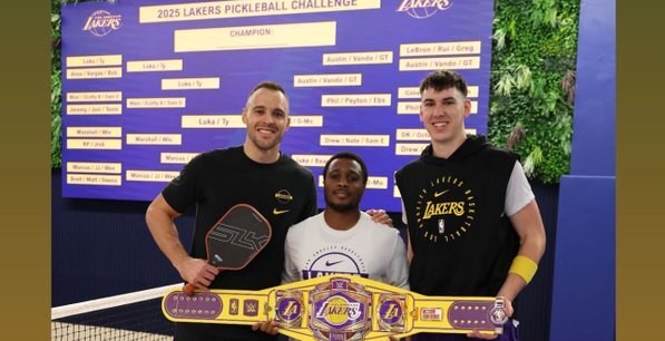 The Lakers hosted a pickleball tournament with a surprise name winning