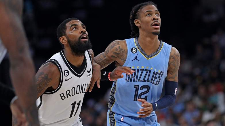 Memphis Grizzlies point guard Ja Morant and Brooklyn Nets guard Kyrie Irving