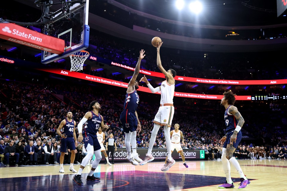 A picture from the 76ers game against the San Antonio Spurs