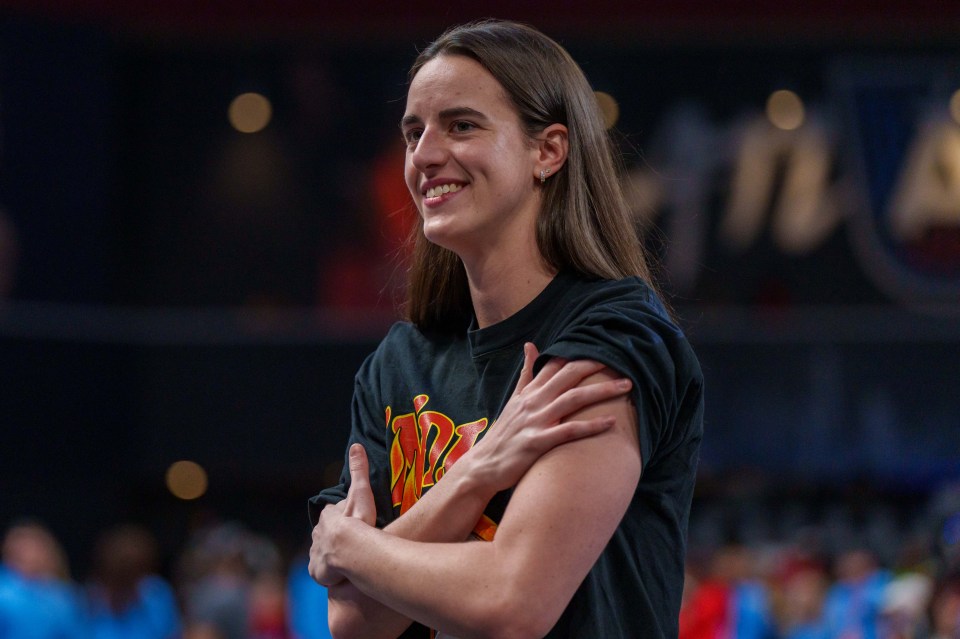 A picture of Caitlin Clark at a Indiana Fever game