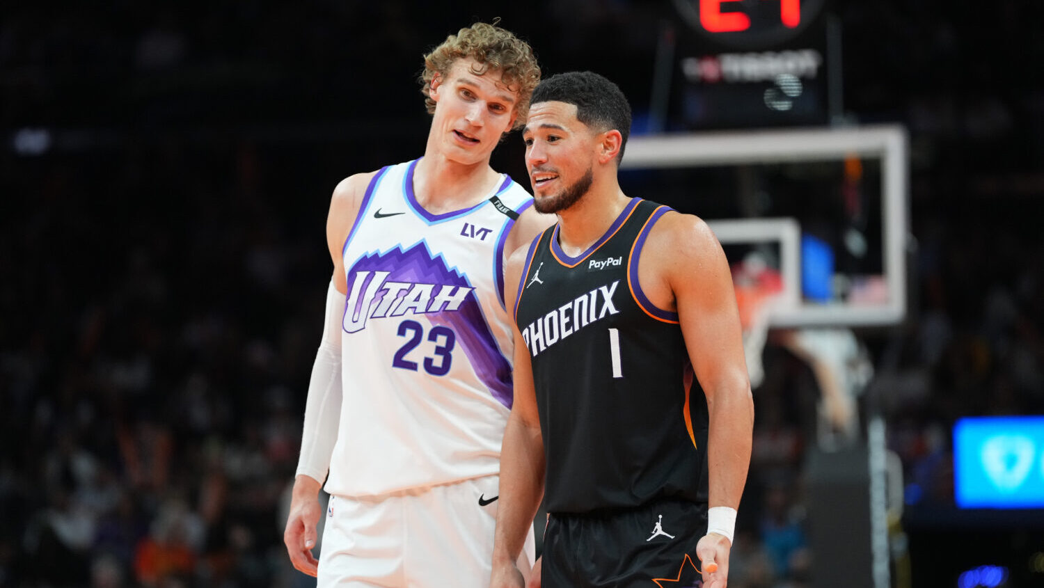 Utah Jazz Phoenix Suns Lauri Markkanen Devin Booker Will Hardy NBA Cup...