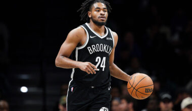 NEW YORK, NEW YORK - NOVEMBER 02: Cam Thomas #24 of the Brooklyn Nets in action during the game against the Philadelphia 76ers at Barclays Center on November 02, 2025 in New York City.NOTE TO USER: User expressly acknowledges and agrees that, by downloading and or using this photograph, User is consenting to the terms and conditions of the Getty Images License Agreement. (Photo by Evan Bernstein/Getty Images)