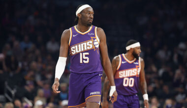 Mark Williams #15 of the Phoenix Suns...