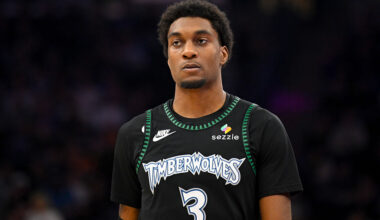 SALT LAKE CITY, UTAH - NOVEMBER 10: Jaden McDaniels #3 of the Minnesota Timberwolves in action during the first half of a game against the Utah Jazz at Delta Center on November 10, 2025 in Salt Lake City, Utah. NOTE TO USER: User expressly acknowledges and agrees that, by downloading and or using this photograph, User is consenting to the terms and conditions of the Getty Images License Agreement. (Photo by Alex Goodlett/Getty Images)