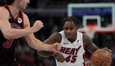 Miami Heat push past Bulls, with Herro, Wiggins, Jovic out