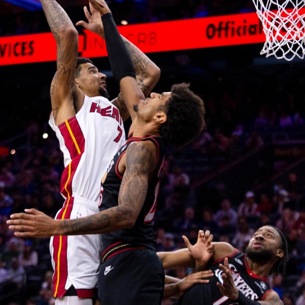 Norman Powell, Kel'el Ware lead Heat over 76ers to fourth straight win