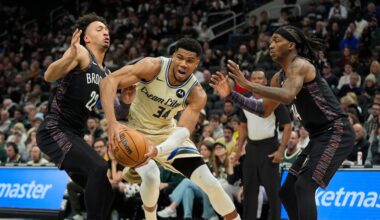 Antetokounmpo surpasses 21,000 career points in Bucks’ 116-99 win over Nets