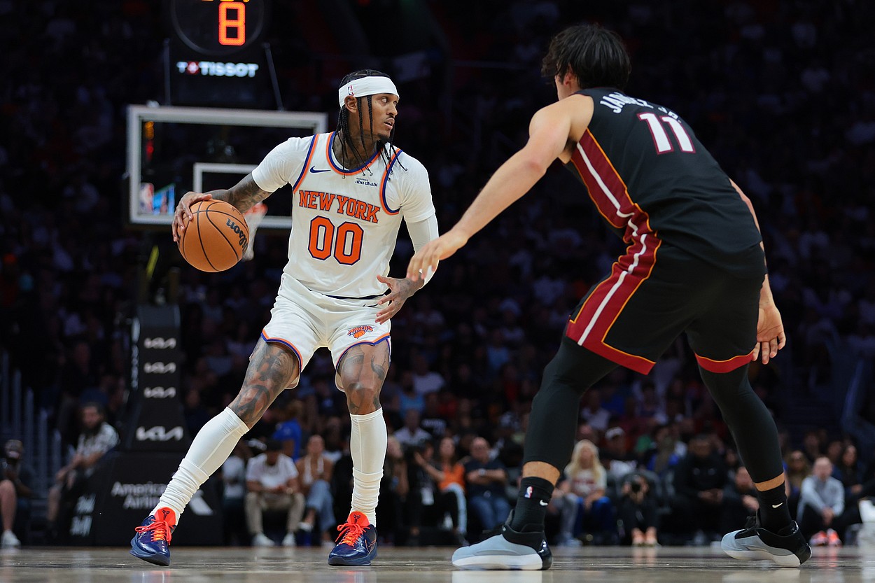 NBA: New York Knicks at Miami Heat, jordan clarkson