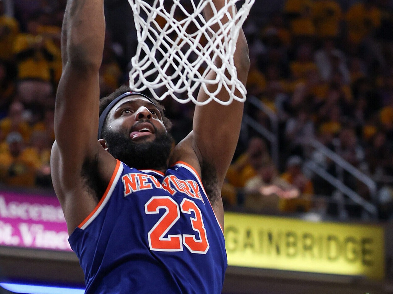 Mitchell Robinson, NBA: Playoffs-New York Knicks at Indiana Pacers