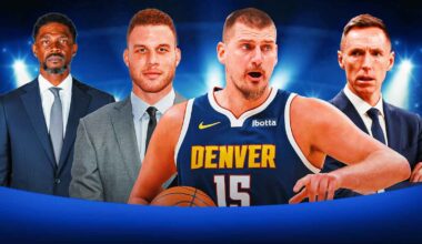 Kansas City Chiefs quarterback Patrick Mahomes and Texas Tech director of athletics Kirby Hocutt pose for a photo following a press conference at Jones AT&T Stadium, Friday, August 23, 2024.