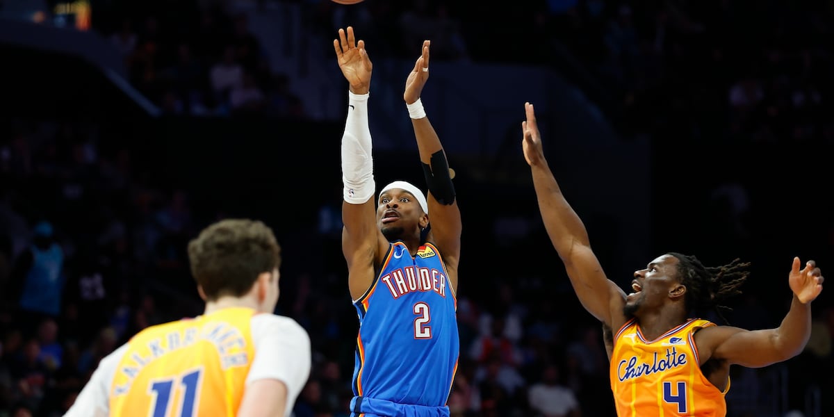 Gilgeous-Alexander, Holmgren lead Thunder to 109-96 win over Hornets for 5th straight victory