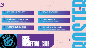 Rose BC       Chelsea Gray (P)       Kahleah Copper (P)       Azurá Stevens       Sug Sutton       Lexie Hull       Shakira Austin