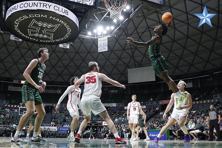Hawaii men’s basketball team beats Utah Tech Trailblazers