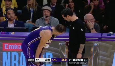 Did JJ Redick turn off his mic before talking to Luka Dončić?