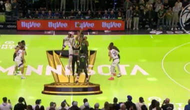 The Minnesota Timberwolves' NBA Cup Court Might Be The Worst Basketball Court These Eyes Have Ever Seen