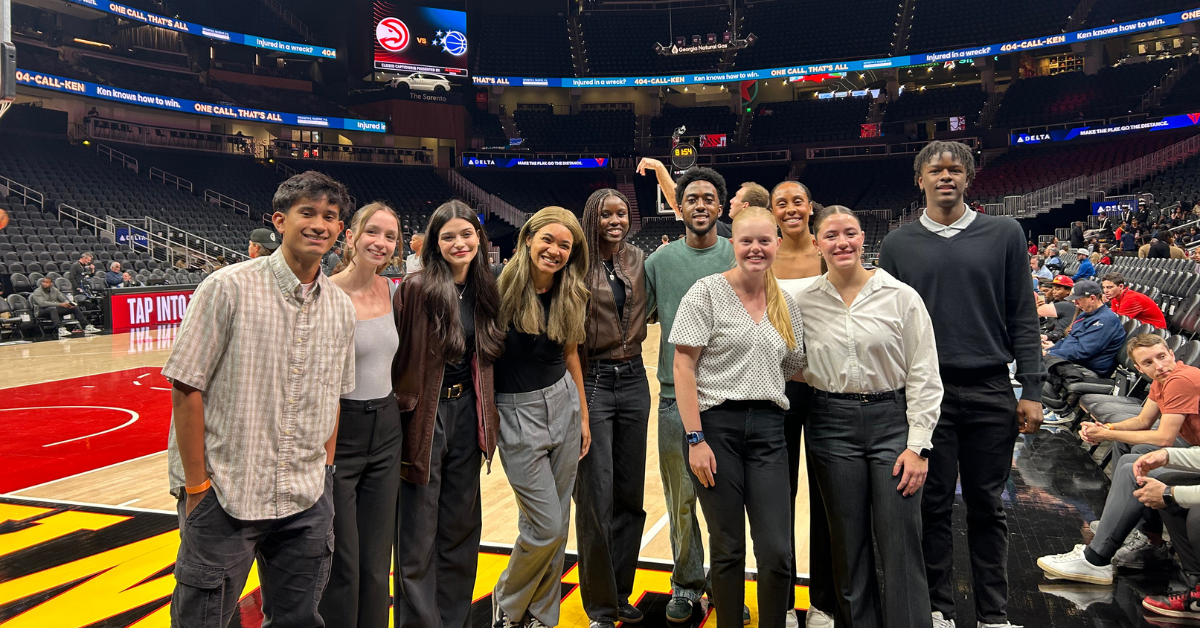 Students explore sports careers at Atlanta Hawks game