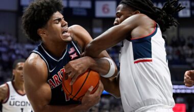 Shorthanded UConn men fall to No. 4 Arizona 71-67 at Gampel Pavilion