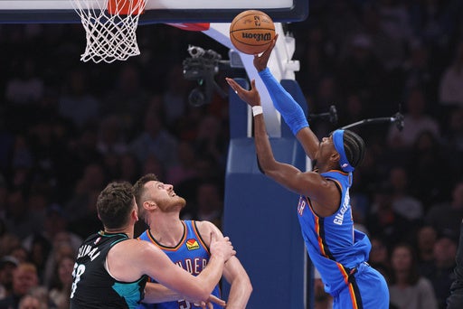 Gilgeous-Alexander scores 37 points, Thunder rout Blazers to avenge only loss