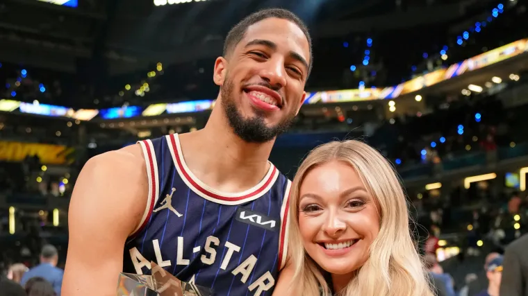 Jade Jones shows off Tyrese Haliburton's latest Hali 1 drop during Pacers' team trip   image