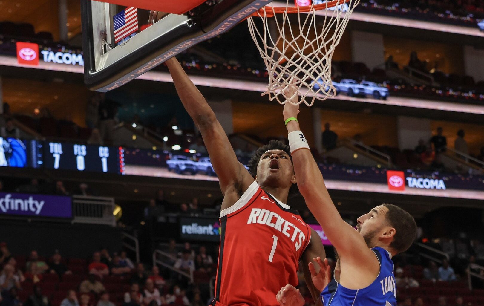 Explosive and Agressive, Amen Thompson Shines as Rockets Beat Mavericks
