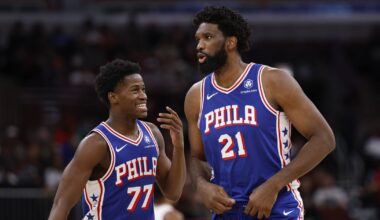 Joel Embiid questionable to return for Sixers-Magic on Tuesday; Tyrese Maxey and Paul George probable and VJ Edgecombe out
