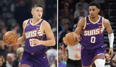 Injured Suns players Grayson Allen, Ryan Dunn...