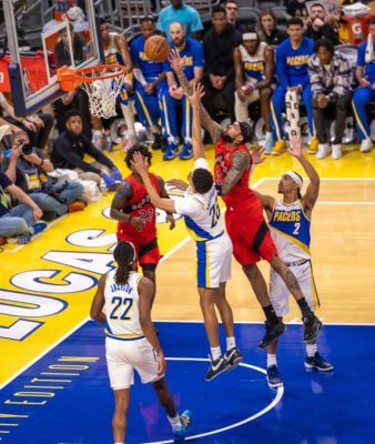 Toronto Raptors at Indiana Pacers NBA basketball Game, November of 2025, in Indianapolis, Indiana. Photo taken by Walt Thomas of the Indianapolis Recorder Newspaper.
