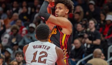 Jalen Johnson’s triple-double leads Hawks to 130-123 victory over Cavaliers in NBA Cup game