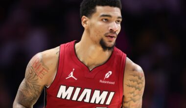 Where is Kel'el Ware? Not i Miami Heat starting lineup