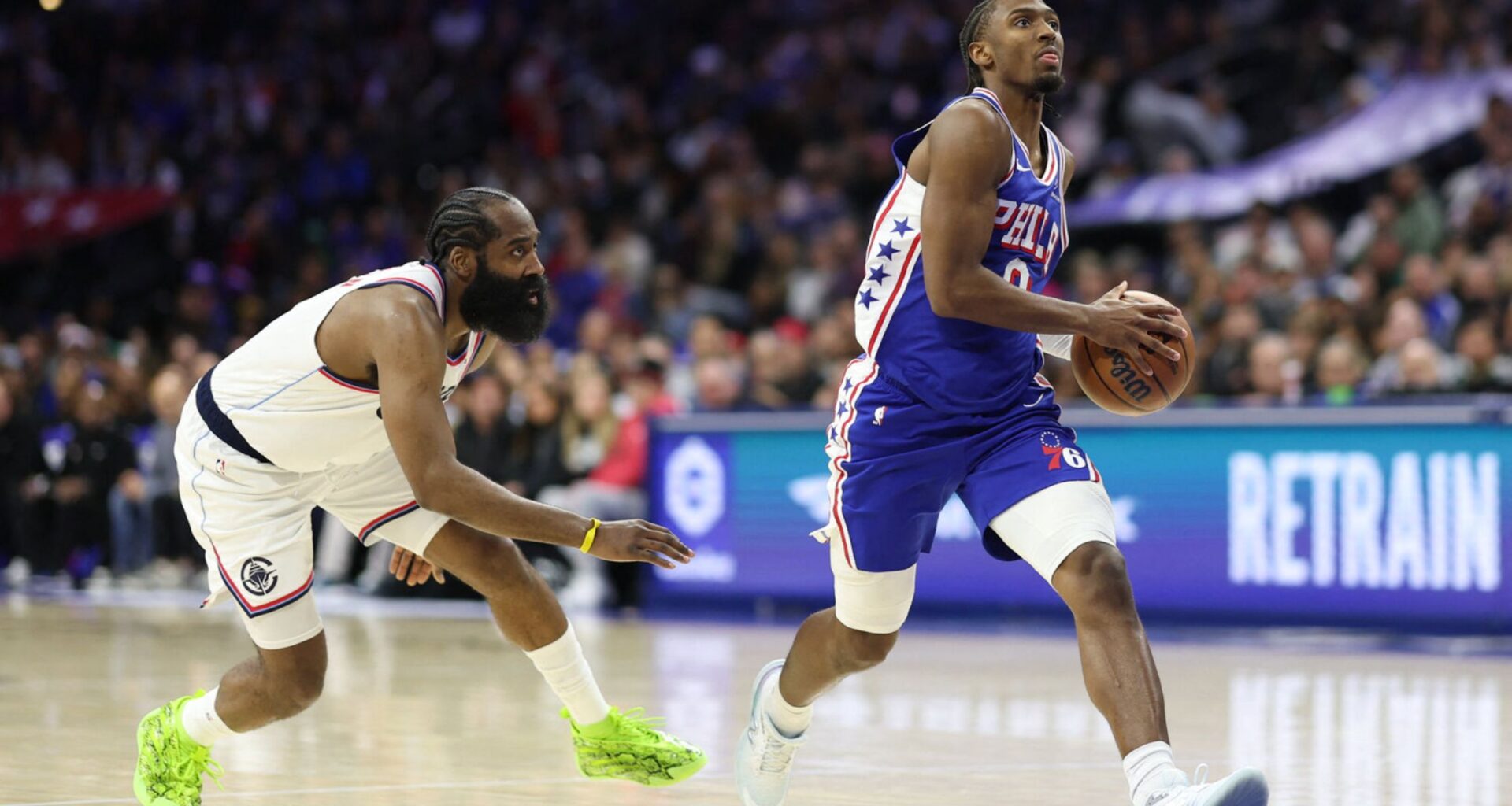 sixers clippers tyrese maxey james harden
