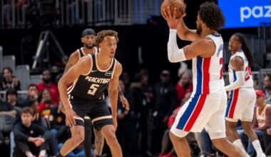 Pistons win 11th straight for their longest streak in 18 years, 120-112 over short-handed Hawks