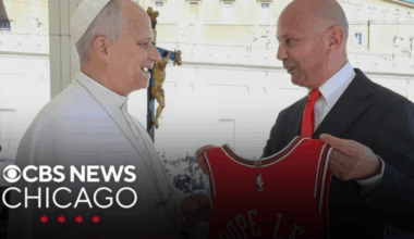 Pope Leo gifted Chicago Bulls Jersey at Vatican