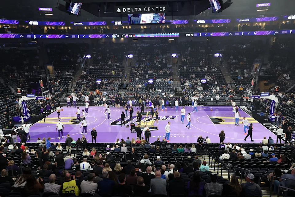 Nov 21, 2025; Salt Lake City, Utah, USA; A general view of Delta Center before the game between the Utah Jazz and the Oklahoma City Thunder. Mandatory Credit: Rob Gray-Imagn Images