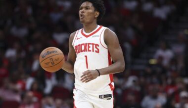 Amen Thompson Hilariously Threatens To Punch Rockets Guard In The Face If He Doesn't Shoot