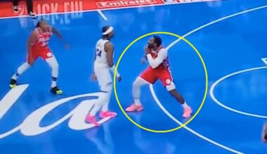 Andre Drummond squaring up to fight