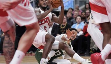 Barrett, Barnes lead Raptors in win over Bucks