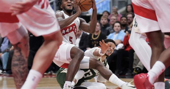 Barrett, Barnes lead Raptors in win over Bucks