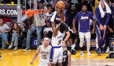 Bronny James' girlfriend and dad LeBron go wild after Lakers star's epic feat vs Heat