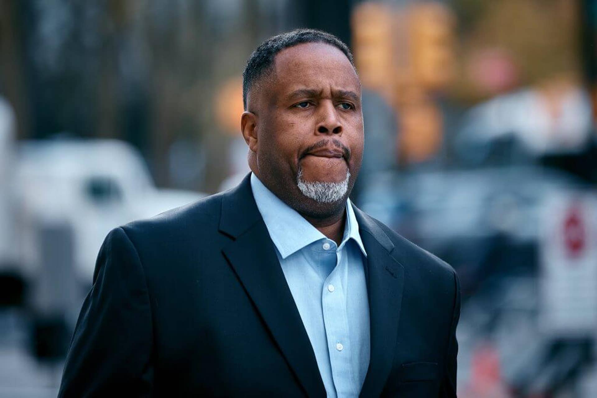 Damon Jones arrives at the U.S. District Court in Brooklyn on Thursday to be arraigned.