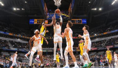 Hawks dominate 3rd quarter, defeat Pacers 128-108