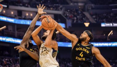 Warriors figure it out late, crush short-handed Pacers