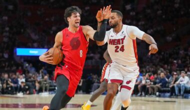 NBA Officials Miss Foul on Heat Late vs. Portland Trail Blazers