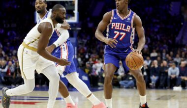 Sixers’ VJ Edgecombe questionable, Joel Embiid out for Cup matchup vs. Pistons